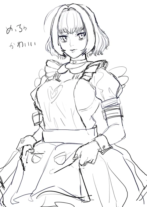 いい感じにラフ描けた 