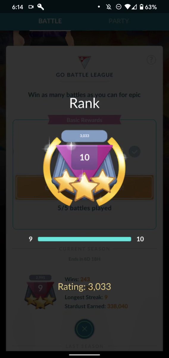 Another "sad boi" has made it to rank 10!  Thanks to <a href="/iplaytennislol/">Jeff</a>, <a href="/ToFuSmurF/">Johnathon Loh</a>, <a href="/wesleyyen/">Wesley Yen</a> and the other sad bois for the support!

Also shout-out to <a href="/CalebPeng/">Caleb Peng</a> for providing in depth GBL content.  I made the final push to rank 10 running his Gyarados, Dragonite, Metagross line