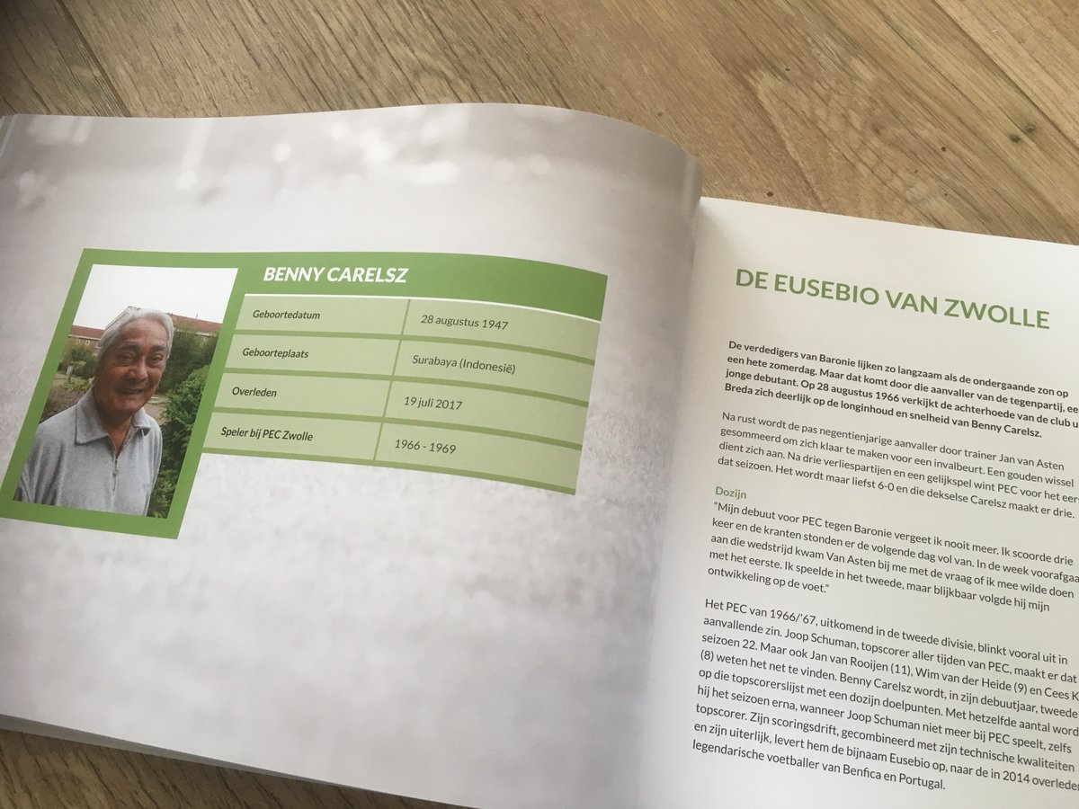 PECManboek's tweet photo. Op deze dag in 2017 overleed hij: 'De #Eusebio van #Zwolle, tevens topscorer van @PECZwolle in het seizoen 1967/1968. De vliegensvlugge Benny Carelsz, geboren op #Surabaya in #Indonesië. https://t.co/l85eRZG3Md https://t.co/gkyYPPchA6