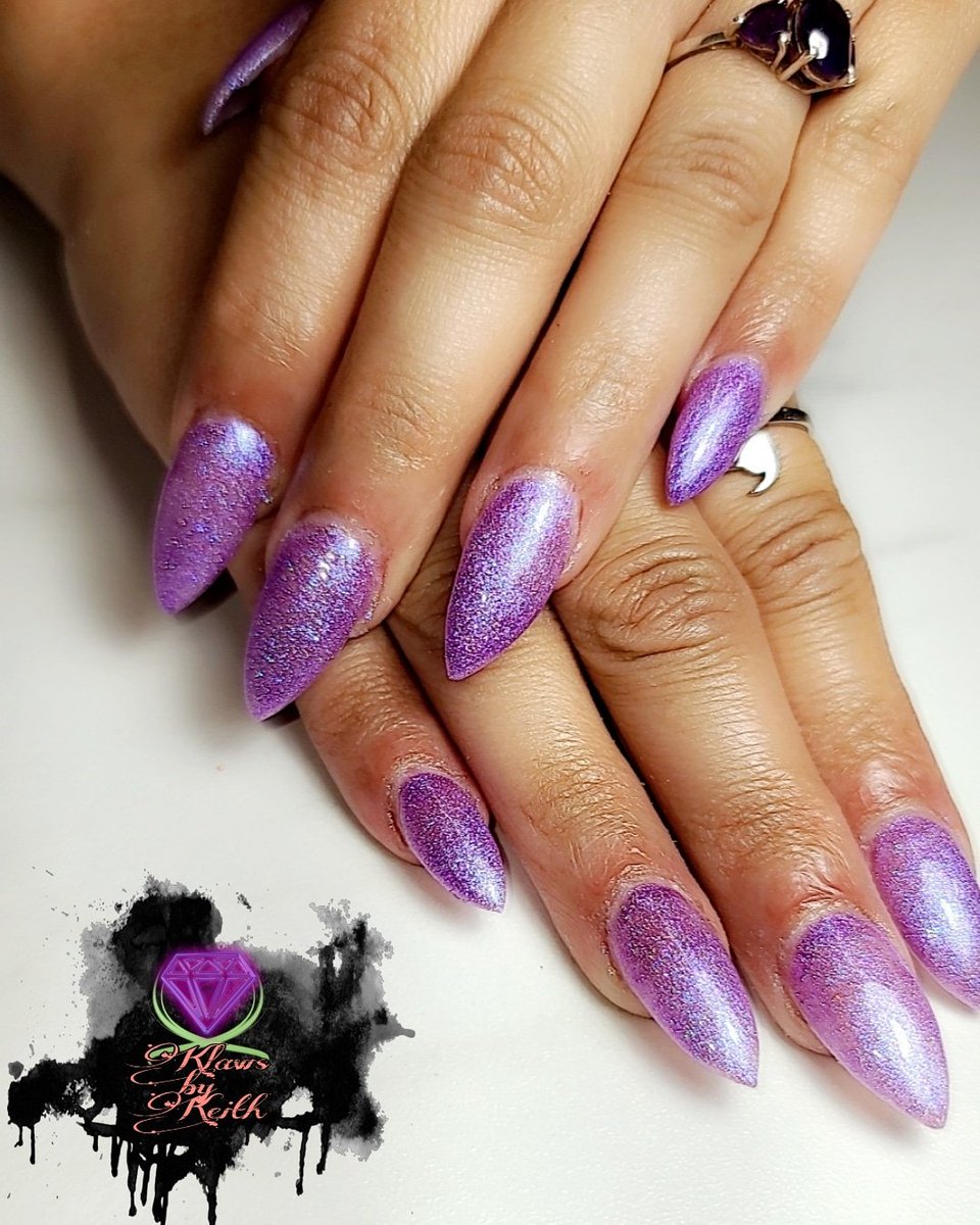 klawsbykeith's tweet photo. Purple Mermaid holo #klawsbykeith #nickysbeautybar #floridanails https://t.co/qSErcfWfpq