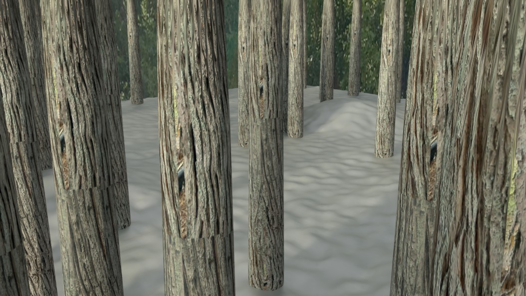 space_poly's tweet photo. bumpmap and texture practice, tree texture is built off of photos I took on my own property https://t.co/lRFiNIjW50