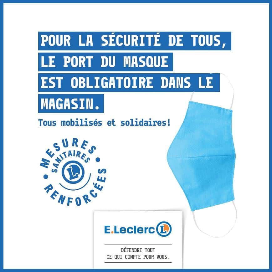 ESelestat's tweet photo. A COMPTER DU LUNDI 20 JUILLET 
Dans tous nos magasins : 
❌ Sans masque 
✅ Avec masque 
Et continuer à respecter les gestes barrières 
Tous mobilisés et solidaires !
Pour vous protéger, Pour nous protéger ... Merci de votre compréhension https://t.co/JJOhbFeAnV