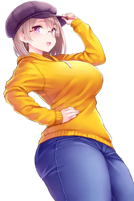 ぴっちりジーンズの太ももが好きっていう絵です😊 
