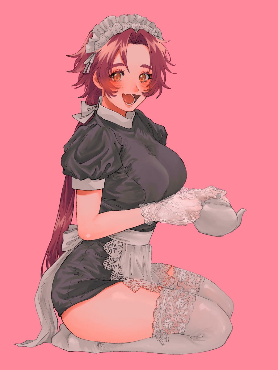 「メイドにょ㌧ちゃん(ポーズ・衣装模写) 」|ₙᵢₖᵢₜₐₜₛᵤのイラスト