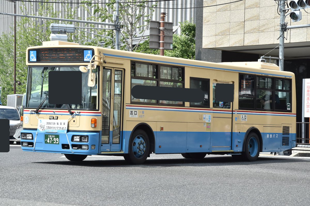 阪急バス487(豊中) 大阪200か47-99 2006年式の日産ディーゼルスペース