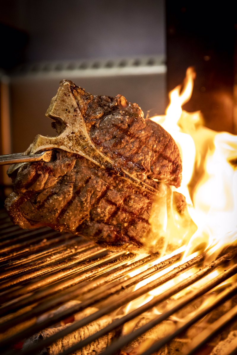 Our 16oz Dry-aged T-bone steak is a must - try for all steak lovers! Often described as the best of both worlds, this huge T-bone steak cut is really two steaks in one — flavour filled sirloin on one side of the bone, fillet on the other. Available daily on our A La Carte menu.