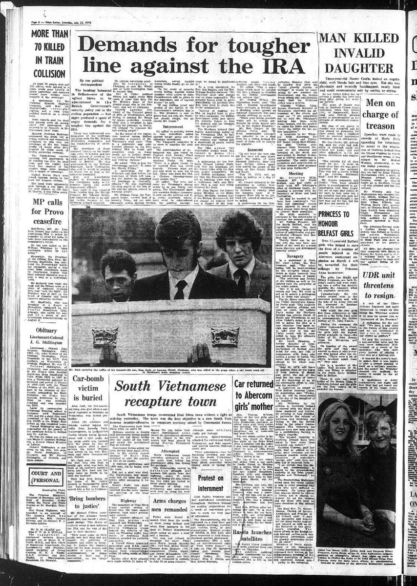 OnThisDayPIRA's tweet photo. #OnThisDay in 1972 the IRA murdered Alan Jack, 5 months. Youngest victim of the Troubles murdered when IRA bomb exploded, Strabane. A shard of glass hit his pram. So young, Catholic Mum from Cork &amp; Protestant Dad from near Strabane never got a photo https://t.co/QbOPzhoxxx #OTD https://t.co/PcnsRS97VB