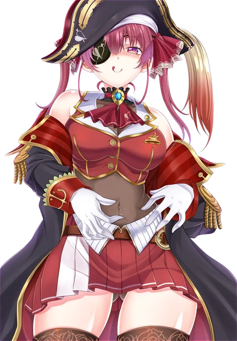 船長のポテっとしたお腹をプニってしたい人生だったんだワ)ω).・;';+ #マリンのお宝 