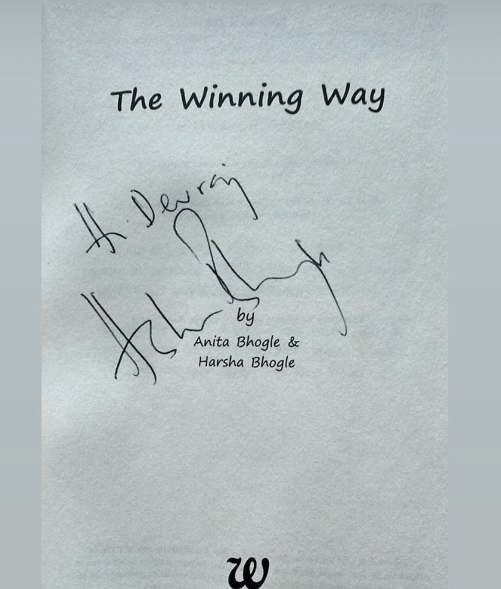 sports_freak_rd's tweet photo. Happy birthday to @bhogleharsha. You’re an idol,role model,inspiration &amp; much more.Thank you for all the lessons(through #TheWinningWay book &amp; sessions).Though I had a chance to meet you only once &amp; you were in a hurry, but you had time for a selfie and autograph. https://t.co/KM7stotVJp
