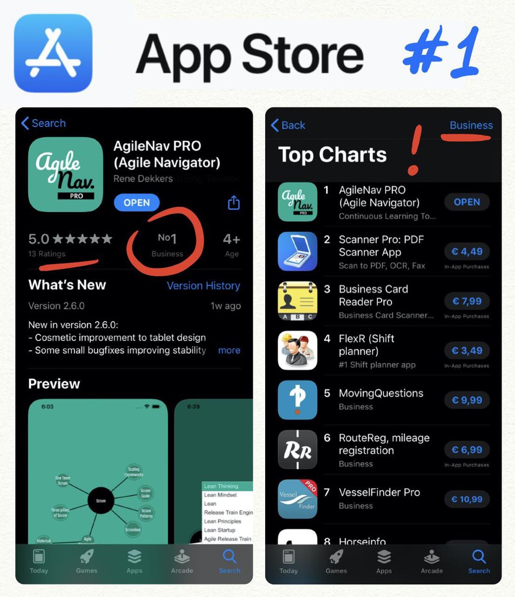 agilenav's tweet photo. AgileNav PRO (https://t.co/LwDIuznkfc) is now ranked as the #1 business app in the Apple App Store with a five star rating. We would like to extend a huge 'thank you!' to all of our customers in 44 countries of the world! https://t.co/Mr7Y6uxVf2