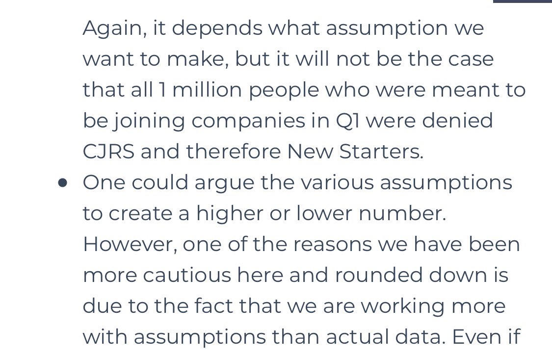 Error 5 “It depends on what assumptions we want to make”. This attitude is disastrous. There is no “want” in accurate research. How you can claim yours is “the official” (lol?) when it’s not even worthy of a GCSE citation. You are not an authority.  #ExcludedUK  #newstarterjustice