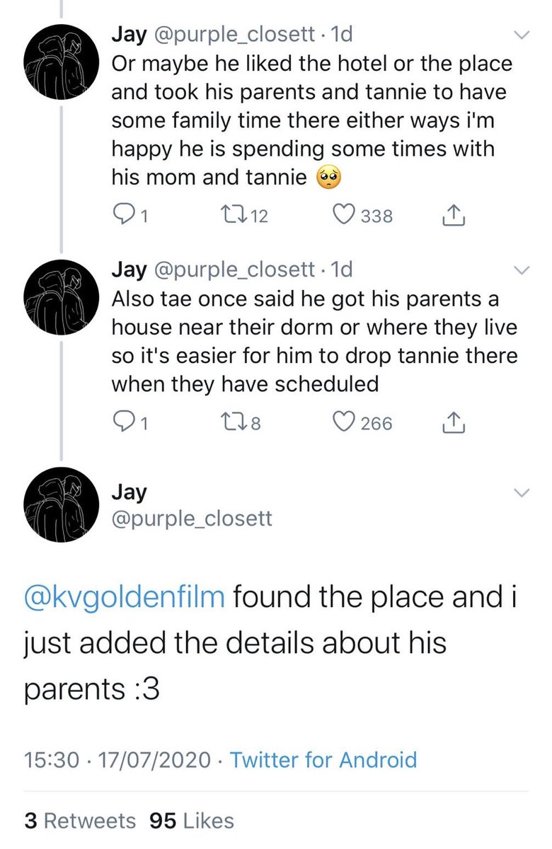 we are tired of @/purple_closett and their behaviour. they are the reason why longtime ant! @/mazedbybts posted those hotel pics in the first place. respect bt/s. REPORT & BLOCK all three!! https://twitter.com/purple_closett  https://twitter.com/mazedbybts  https://twitter.com/kvgoldenfilm 