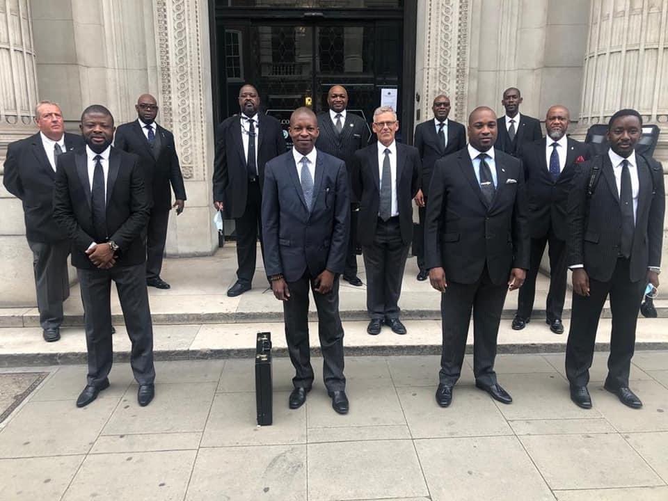 Take a look at this fantastic photo from <a href="/FreemasonsHall/">Freemasons’ Hall</a>  - taken yesterday as Helio Lodge No. 3900 met for their first meeting after the Resumption of Masonic Activity.

Looking good chaps! 

#Freemasons