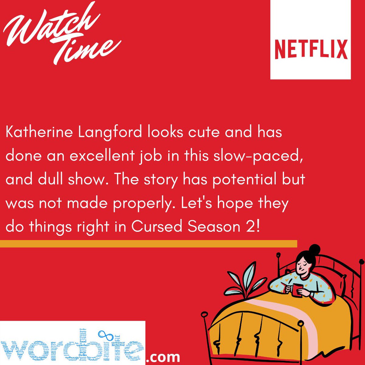 wordbite__'s tweet photo. #cursedreview by Prachi Kadam #KatherineLangford #Netflix https://t.co/ZKfyIlwOmB