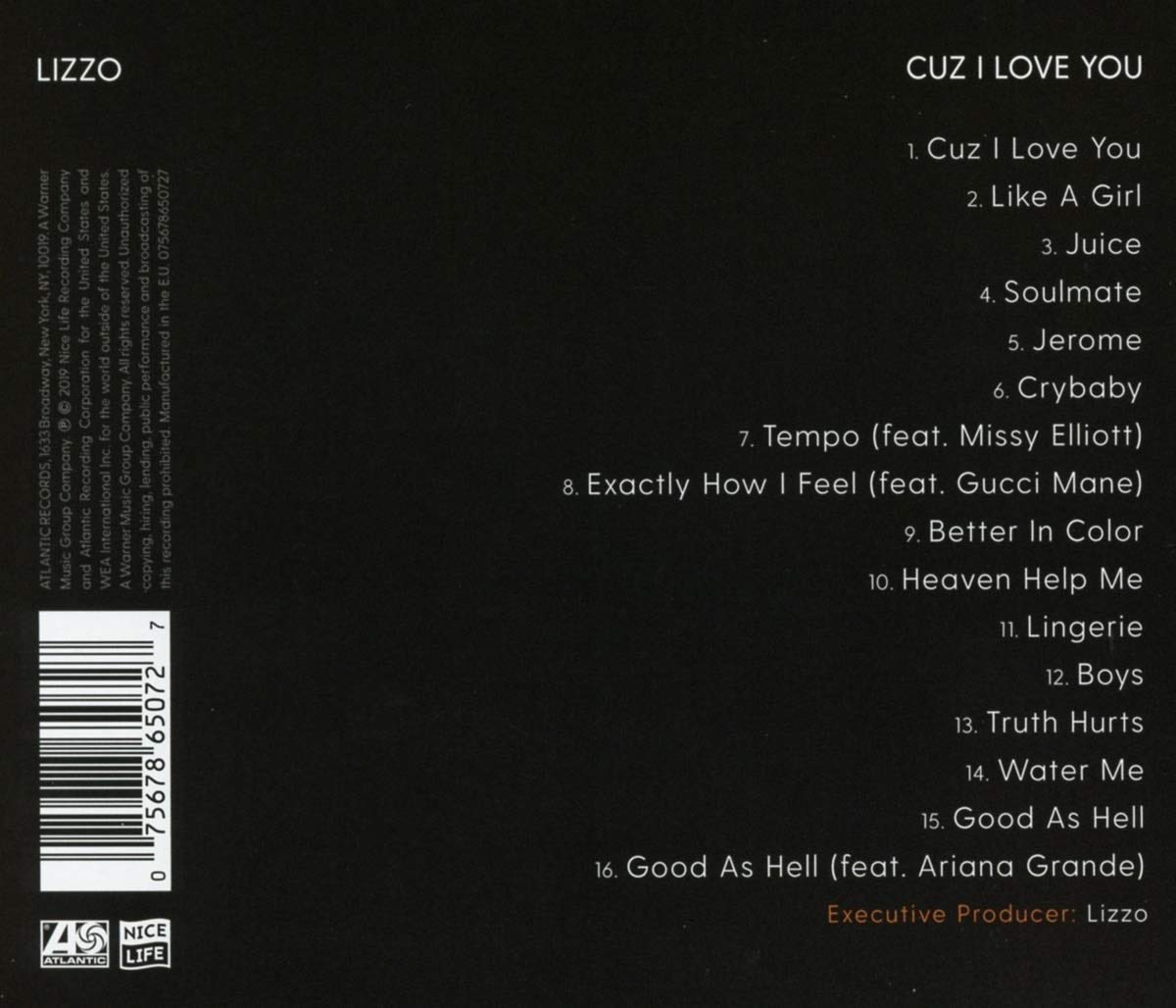 top 3 from cuz i love you by lizzo