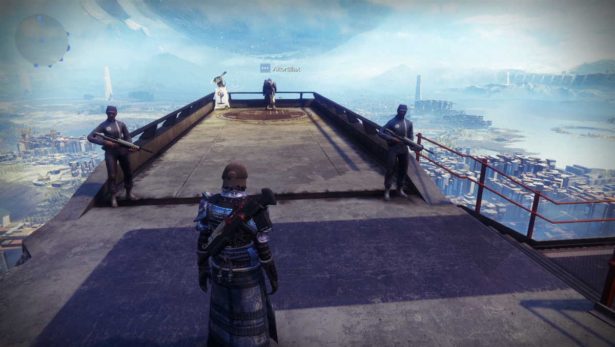 AsteriaKitty's tweet photo. Am I the only one that finds it odd that Zavala has two none-light bodyguards? #Destiny2 https://t.co/AquNHVRsH8
