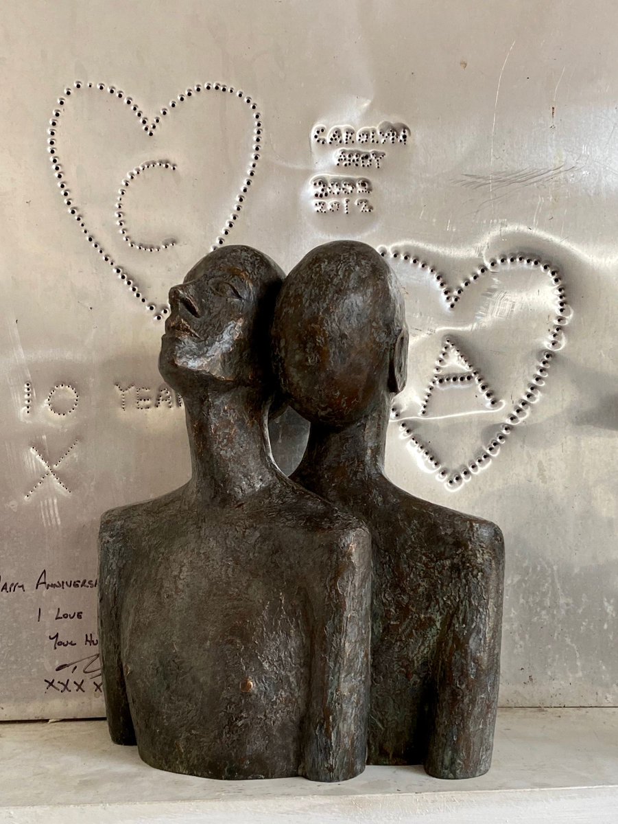 ArtyKellie's tweet photo. Thank you so much to Andy for sharing this fantastic image of Radek Andrle's “Harmonia IV” bronze sculpture with us. He purchased his 'lovely new couple' from the gallery recently as an anniversary gift for his wife! What a thoughtful present! https://t.co/Mc50zqKXVb