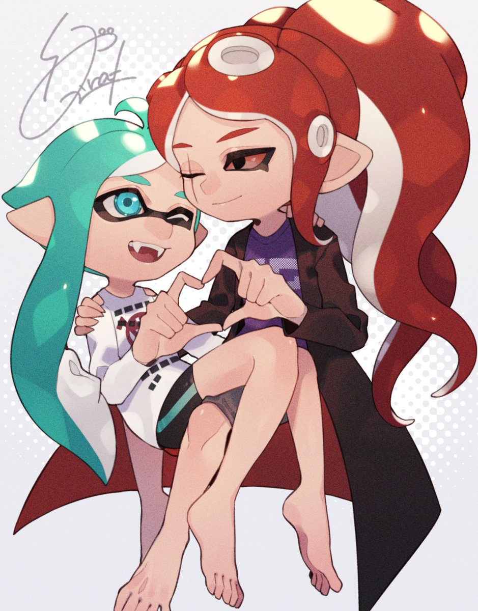 インクリング ,イカガール(スプラトゥーン) ,8号 「commissssssssssssss 」|P.ratのイラスト