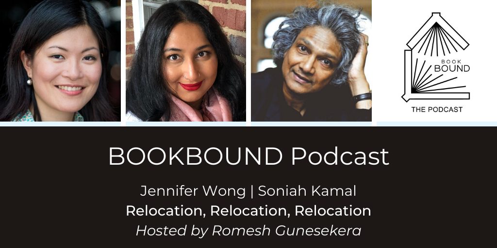 BookBound2020's tweet photo. In today’s episode of the #BookBoundPod, @jennywcreative and @SoniahKamal talk about the importance of place to fiction, identity, and how language interacts with readers to produce meaning. Hosted by @RomeshG. https://t.co/ra6KmTYX1v