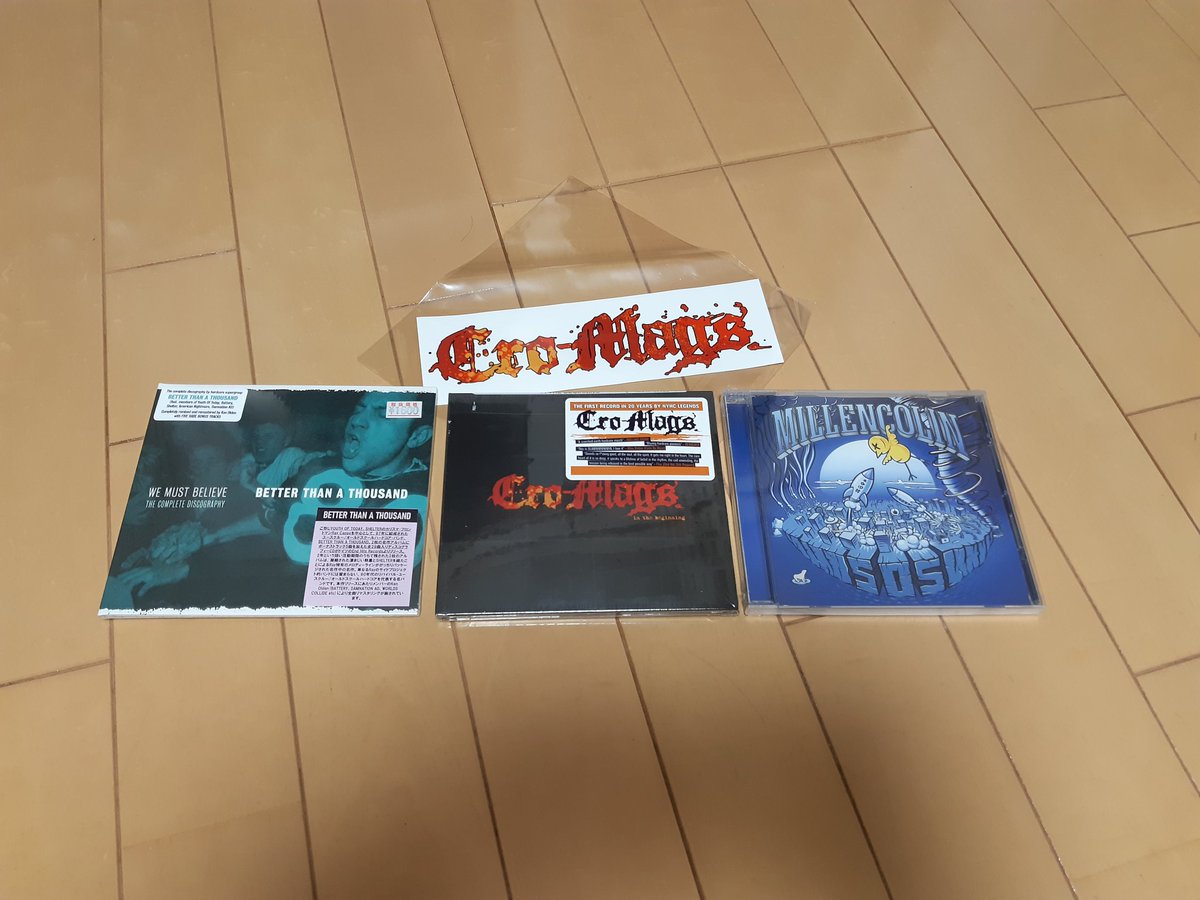 killingpunkrock's tweet photo. 週末に届いた物シリーズ!②
Cro-mags / in the beginning
Better than a thousand / we must believe
Millencolin / SOS
https://t.co/7qexSyEupP
#cromags #Harleyflanagan #betterthanathousand #raycappo #millencolin #youthoftoday #diskunion https://t.co/JQLwtDkVFB