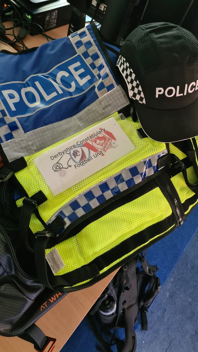 DerbysSALCU's tweet photo. 2 of our officers are assisting @DCFCPolice today in their other specialist roles. Lovely 🌞
If you see them, say hello.
#differenthats #SALCU #OpsSupport #OneTeam https://t.co/fGjwwKUFyU