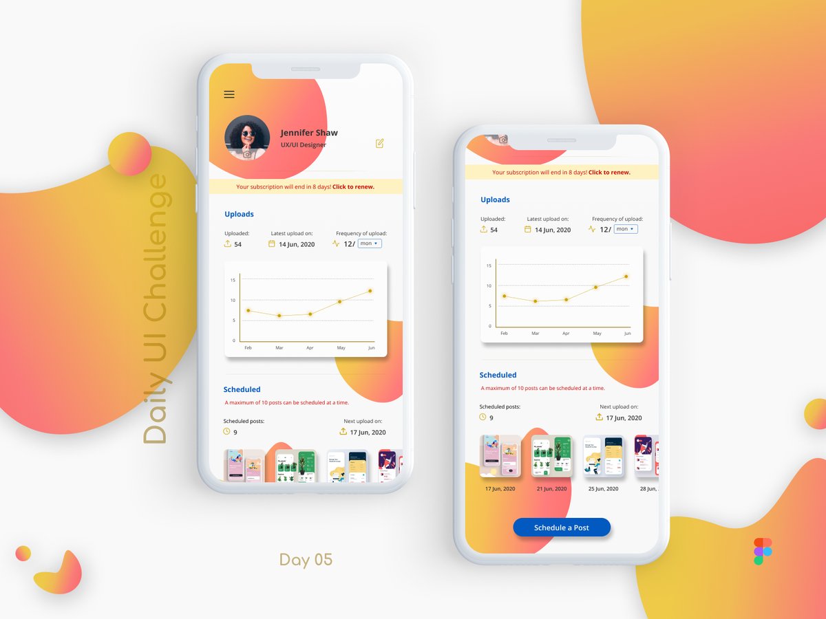 thebluecomet07's tweet photo. Another #DailyUIChallenge. This time it's a #ProfileScreen. Looks like a furnace, doesn't it? 😜
#uidesign #uxdesigner https://t.co/u2gGgpwYUz