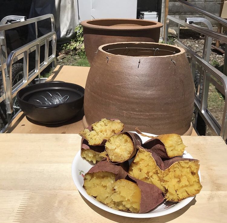 炭」壺焼き風焼いも釜ステンレス製炭火でやき芋送料無料