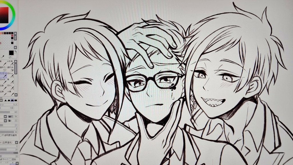 やっと線終わった～!!!
そういえば描いたことなかったな～と夜に色塗るぞ～!!!ヽ(○・▽・○)ノ゛ 
