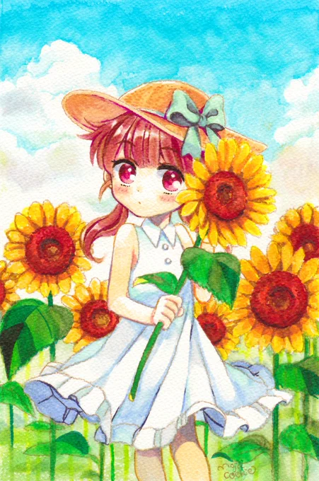 トンボ鉛筆様の水性グラフィックマーカー「ABT」を使って描かせていただきました!
イラストのテーマは「ひまわり畑に行きたい?」です!
混色やグラデ表現がしやすく、水彩絵の具に近い感覚でした。楽しい!
#トンボ鉛筆 #ABT #PR 