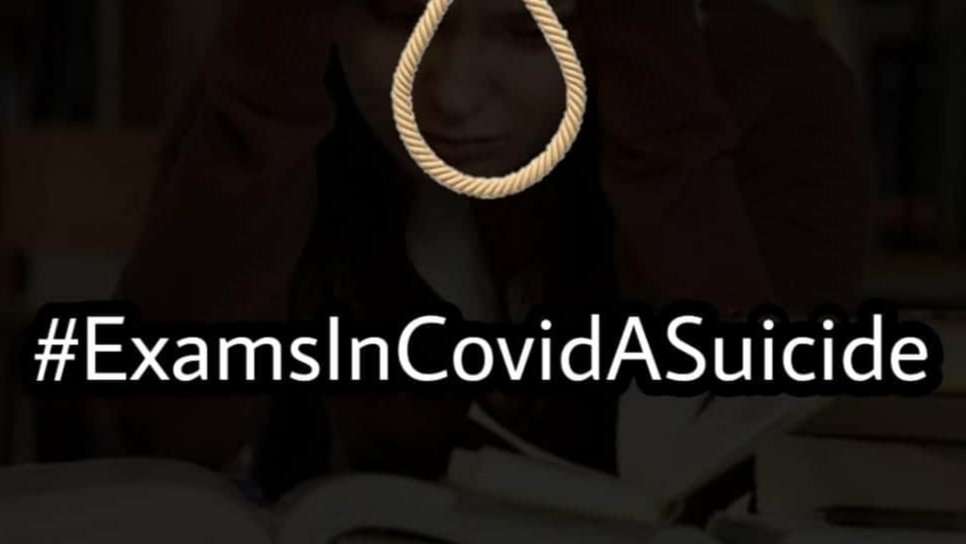 FinalStudents's tweet photo. Students are trending on twitter everyday to demand cancellation of exams. Still the @ugc_india &amp; @DrRPNishank doesn't care. Exams are more important to them than life
Why so stubborn?
#ExamsInCovidASuicide
@narendramodi @AmitShah @masu4justice @nsui @DrAshwani_Kumar @HRDMinistry https://t.co/IUpN6OFtAx
