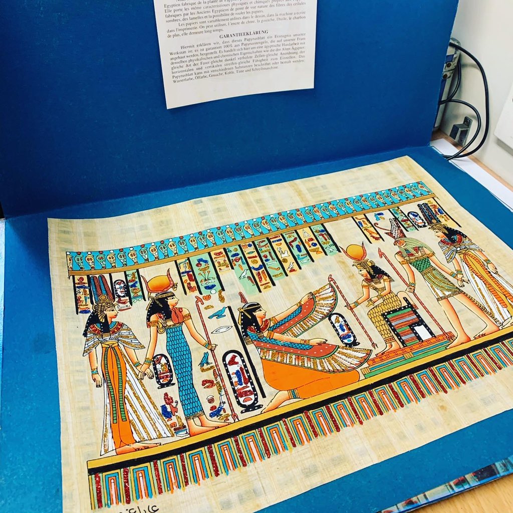 thecouple_ad's tweet photo. During my last stop in port in Alexandria 🇪🇬 I’ve had the possibility to buy some beautiful papyrus  with some coolest designs. 🔝😱

#EgyptToday #Egypt #papyrus #follotrick #Like https://t.co/oloIoXXIiL