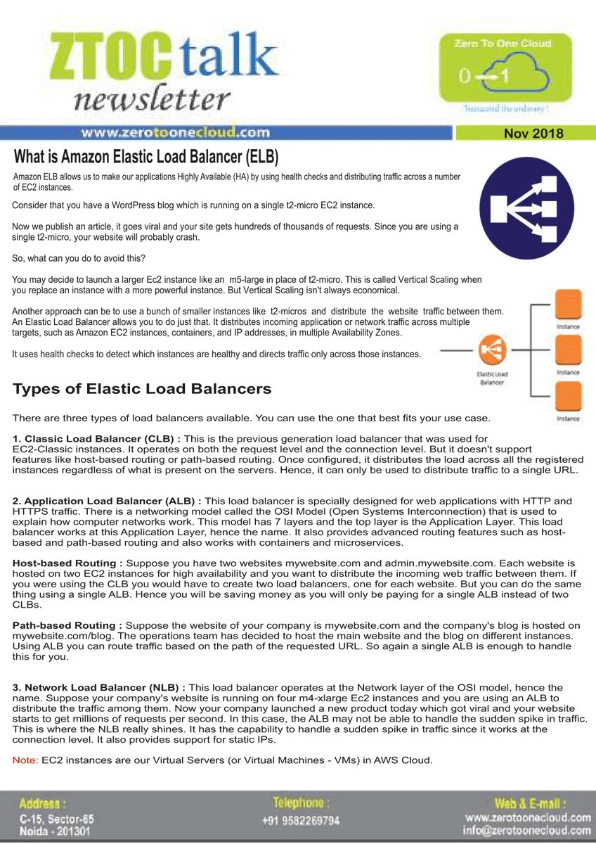 ZeroToOneCloud's tweet photo. What is Amazon Elastic Load Balancer (ELB) ?
Follow Us @ZeroToOneCloud
#ZTOC #ZTOCtalk #ZeroToOneCloud #TranscendTheOrdinary #AWSTraining #AWSCSA #SolutionsArchitect #CloudSolutionsArchitect #AWSCSA #AWSCertification #AWSCertificationPreparation #AWSExam #awscloudexperience https://t.co/6OB4eEnwB6