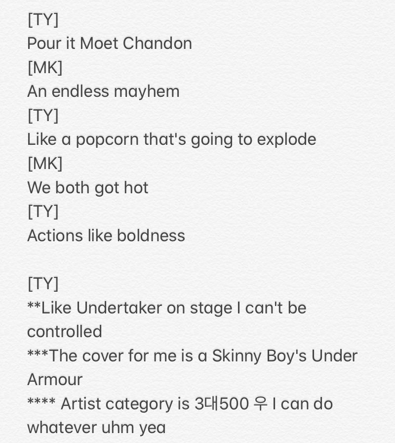 Undercover (2019) (2/2)- There is no studio version yet, so there are no official lyrics- Based on their live performance, the song is a diss track to haters, who cannot keep their attention away from them Credit: alientyong