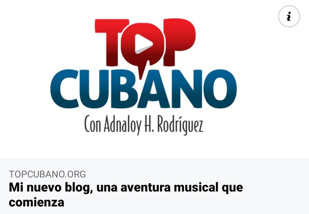 top_cubano's tweet photo. #NoticiasTop Amigos, hoy estrenamos nuestro #blog con el deseo de que lo reciban con la misma buena vibra. 🔝🎶🇨🇺👇
.
Ver aquí👉👉https://t.co/2lVwZTEBZL
.
Suscríbete a nuestro canal 👉👉https://t.co/x2zrPz46hn
.
#topcubano #musica #periodista #musicacubana #Cuba #WordPress https://t.co/6aPaK2qqCC