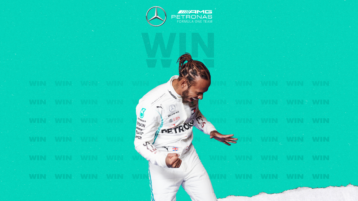 MercedesAMGF1's tweet photo. Unbeatable today!!!!! That’s EIGHT #HungarianGP wins for @LewisHamilton! 👊 https://t.co/Wctzp0frui