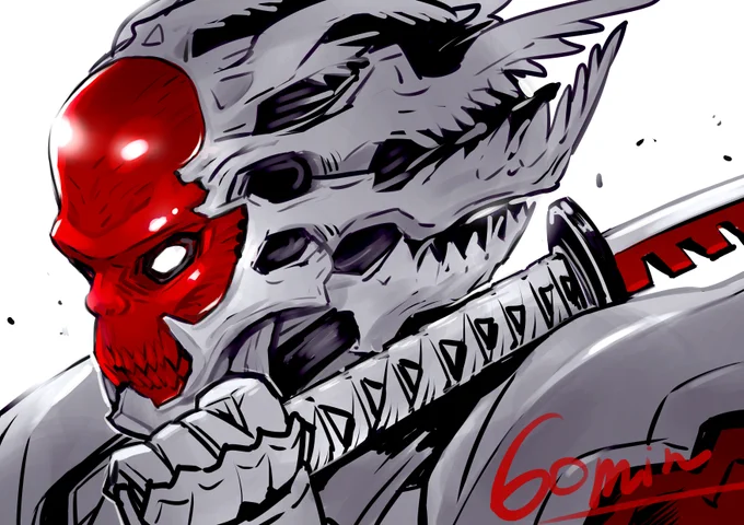 #特撮版深夜の真剣お絵描き60分一本勝負R
①侍戦隊シンケンジャー ⑥日本刀

腑破十臓
最期燃え尽きるとこ、ほんっと名シーン。名シナリオ。で名キャラ。 