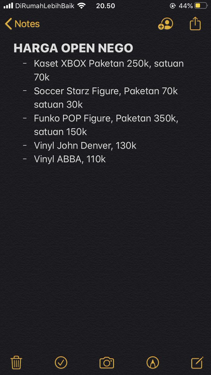 dinnermontana's tweet photo. BANTU RETWEET DAGANGAN GUA BANG BRENG, Harga ada di notes yang tertera, NEGO, jual vinyl/piringan hitam, jual kaset xbox, jual pop figure MURAH
#jualfunkopop #jualpiringanhitam #jualkasetxbox #jualvinyl #jualbeli #preloved #barangsecond https://t.co/81DAXBgpZb