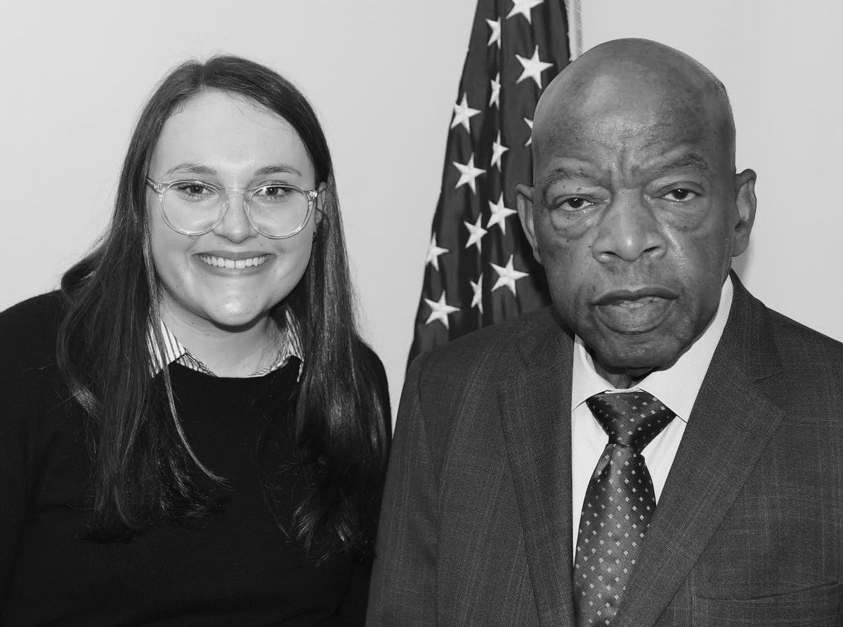 votemaloof's tweet photo. Rest In Peace, Congressman. I cherish every moment I had the privilege of spending with you. I promise to get in #GoodTrouble forever. https://t.co/j7WYijbSwW
