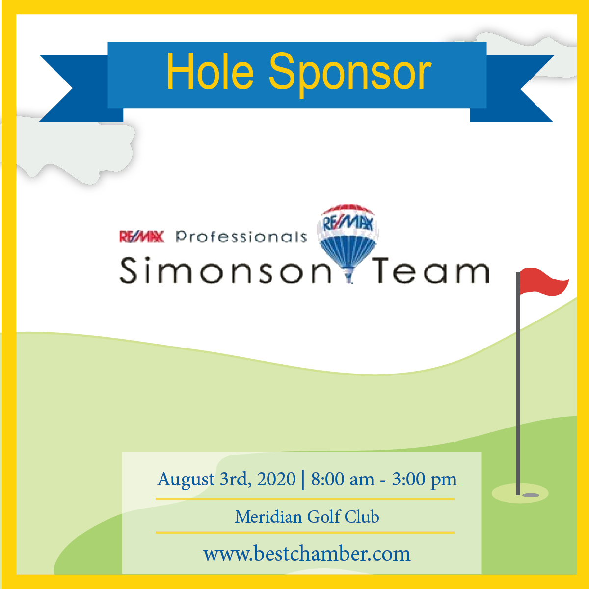 BestChamber's tweet photo. Shout out to#holesponsor @SimonsonTeam ! With unparalleled industry knowledge, experience, and local expertise, SimonsonTeam are the Littleton, CO Real Estate experts you've been looking for. #thankyou #simonsonteam #remaxprofessionals #smdc #meridiangolfcourse https://t.co/p6fpe7eXok
