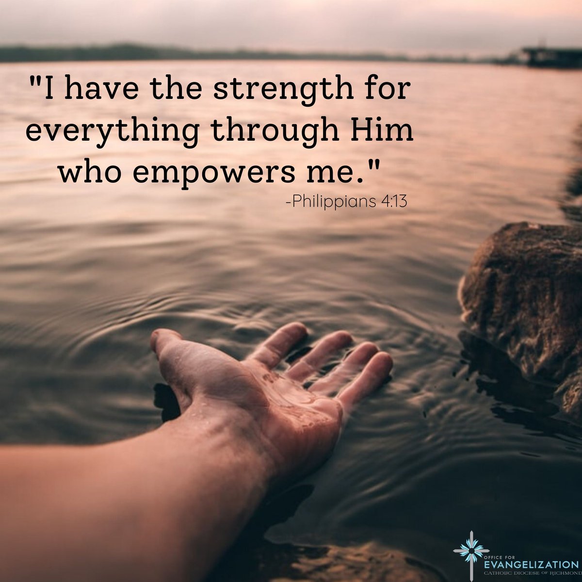 EvangelizeRVA's tweet photo. We are so much stronger than we realize when we have our faith with us.
#evangelizerva #BibleVerse https://t.co/a0Ao8wGBLU