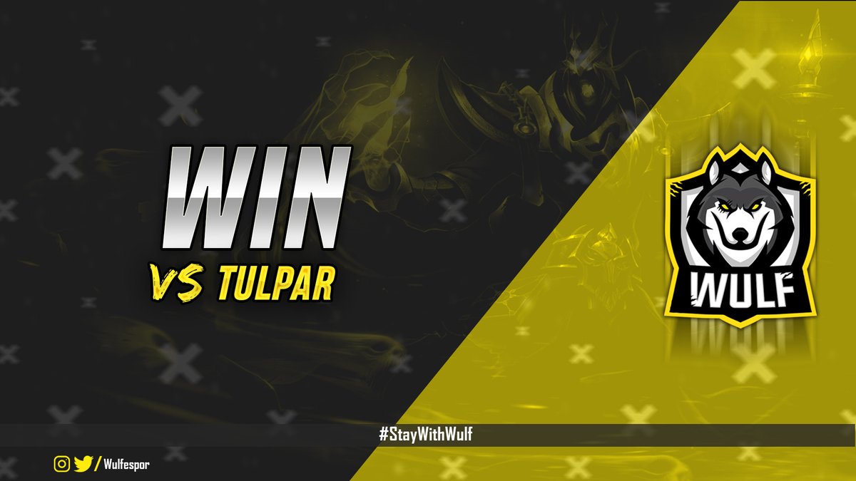 #TTL 2020 Yaz Mevsimi 3. hafta 2. gününde Tulpar ekibini mağlup ediyoruz.

Wulf Espor 1-0 Tulpar

#StayWithWulf🐺