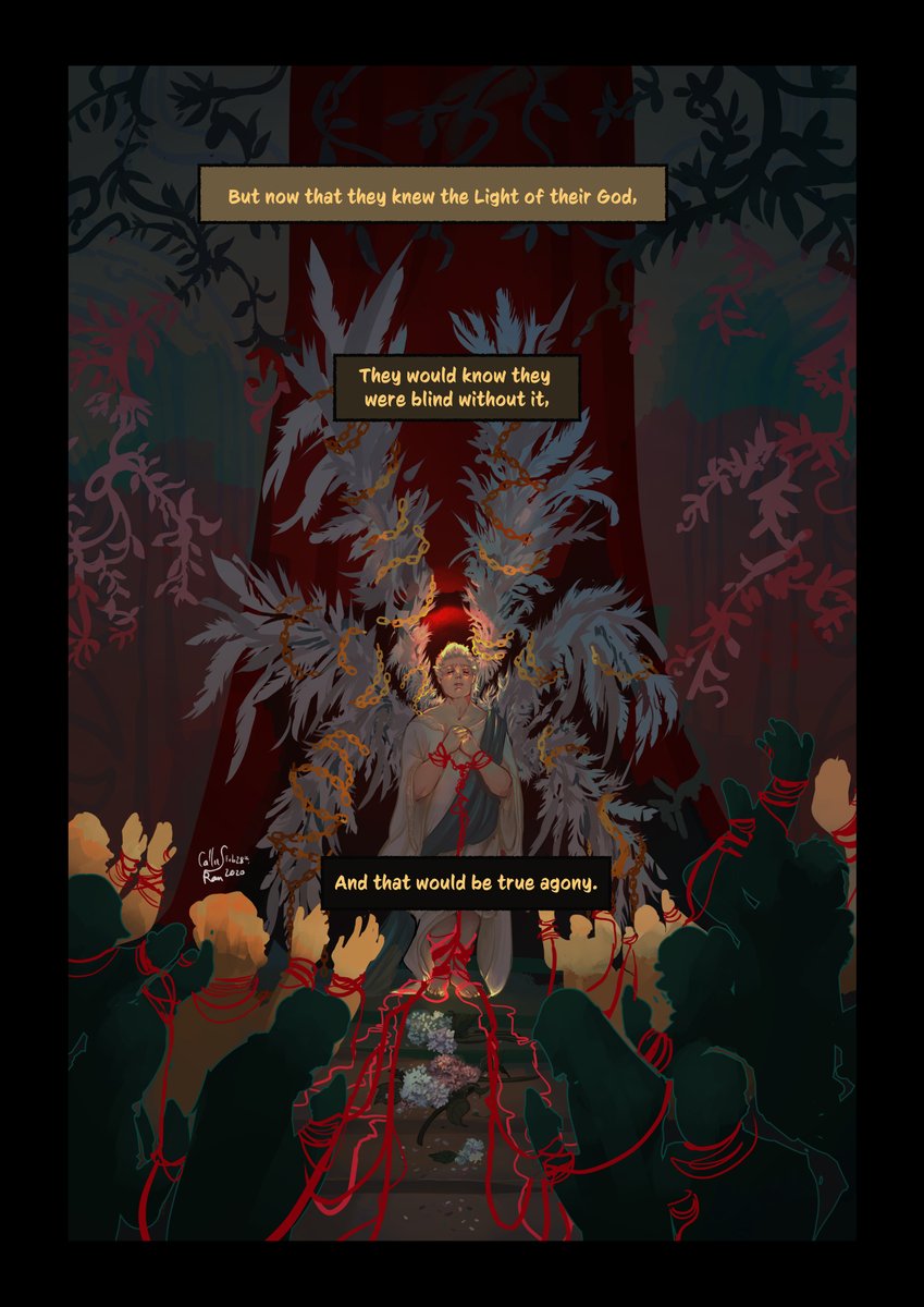 False Gods - PG5 CW: Blood, violence, mythical settings, false beliefs, religious abuse. Please proceed with caution.The story takes places after Rome, each of them is assigned a new job acting as a local deity in a long forgotten civilization.  #goodomens   #falsegodsAU