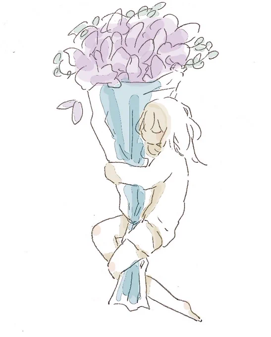 花束と女の子の関係がすきです 