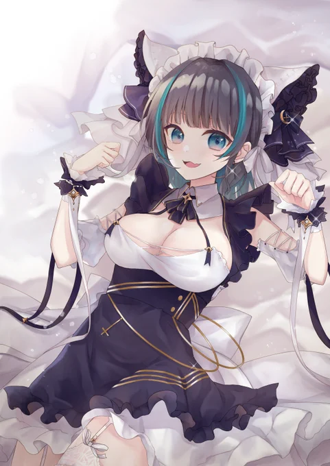 「ダンナさま～♡チェシャーと一緒におやすみしにゃい?」

#アズールレーン 
