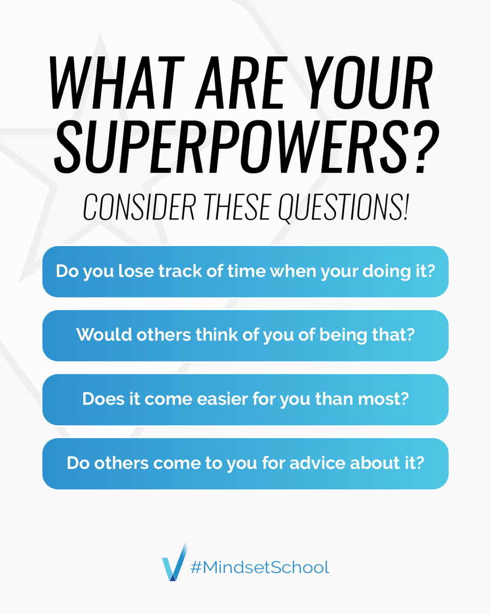 nextlevelEQ's tweet photo. Do you know what your superpowers are? 

Your best gifts are usually a combination of passion, focus, and strengths.

#MindsetSchool #mindset #emotionalintelligence #columbus #philadelphia #leadership #levelup https://t.co/kEt62Nxnfa