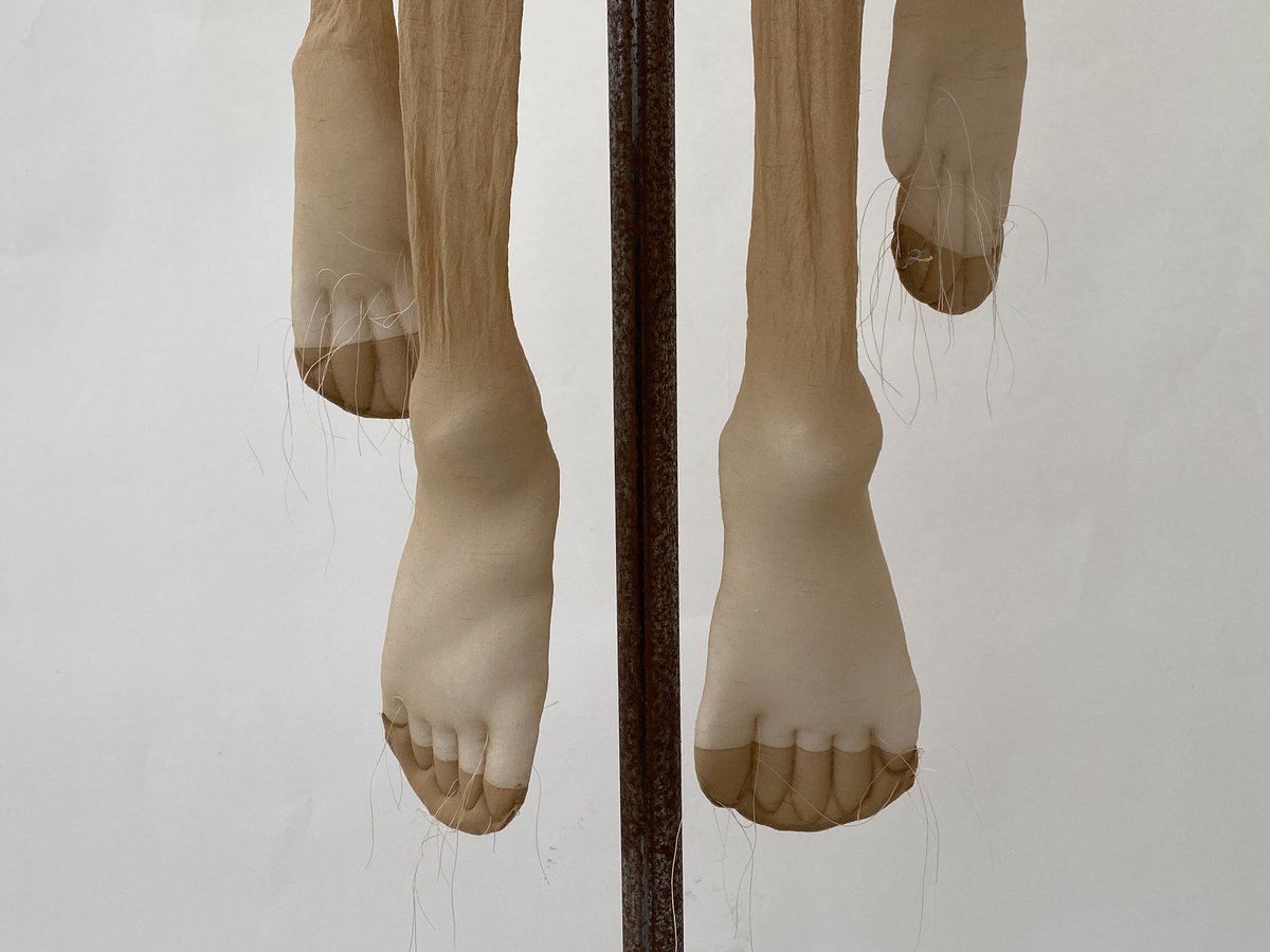 Freshly made #bodyparts #body #sculpture #tights #americantan #flesh #skin #secondskin #stitch #suture #piercing #embroidery #quilting #subversivestitch #hairy #loosethreads #abject #kristeva #uncanny #freud #frankensteinsmonster #shelley #mafineart #bathspastillmakes #research