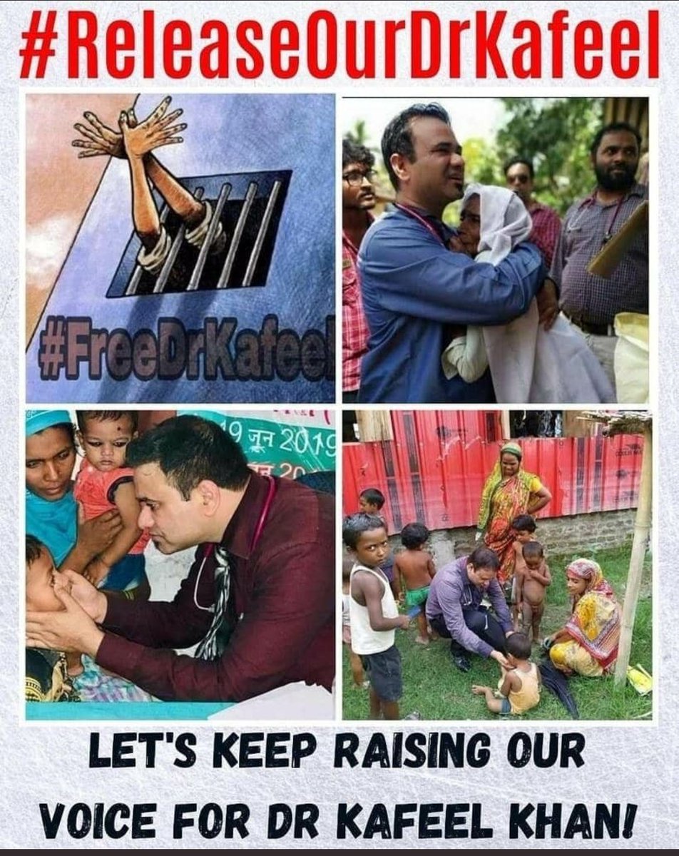 nimraa_ansari's tweet photo. Dr.Kafeel Khan is a national Hero, not a threat to the country. 
The Question 'Why is Dr. Kafeel Khan in Jail' is still unanswered!
#ReleaseOurDrKafeel https://t.co/ik619DLHjL