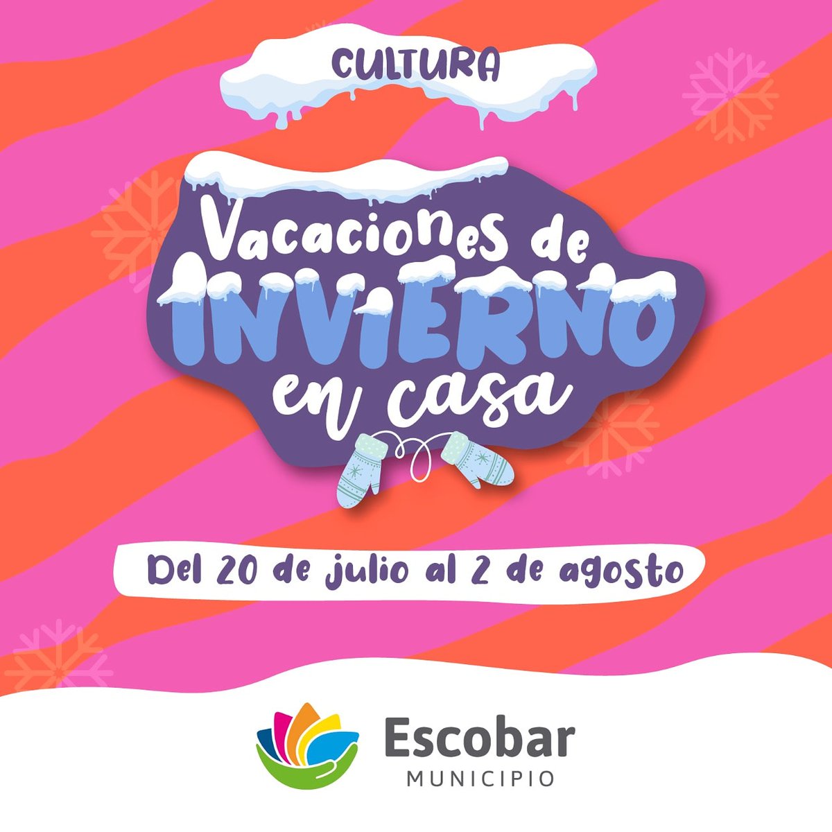 🎉 VACACIONES EN CASA 🎉

Llegan las vacaciones de invierno y tenemos que seguir cuidándonos. Por eso preparamos muchas actividades para que puedas disfrutar en casa desde el 20 de julio al 2 de agosto.

Conocé todas las actividades 👉 escobar.gob.ar/vacacionesdein…