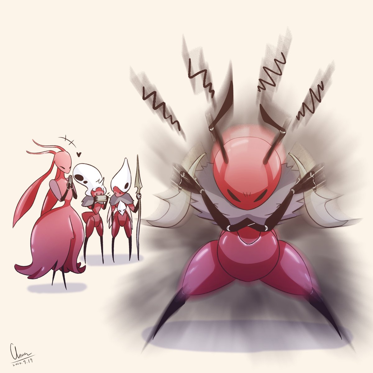 ClovergrassWang's tweet photo. Finally doodle some Silksong bugs :D Ants are so adorable.

And, thanks Seth gave us this wonderful character.

#HollowKnight #Silksong https://t.co/zL80Z9dn56