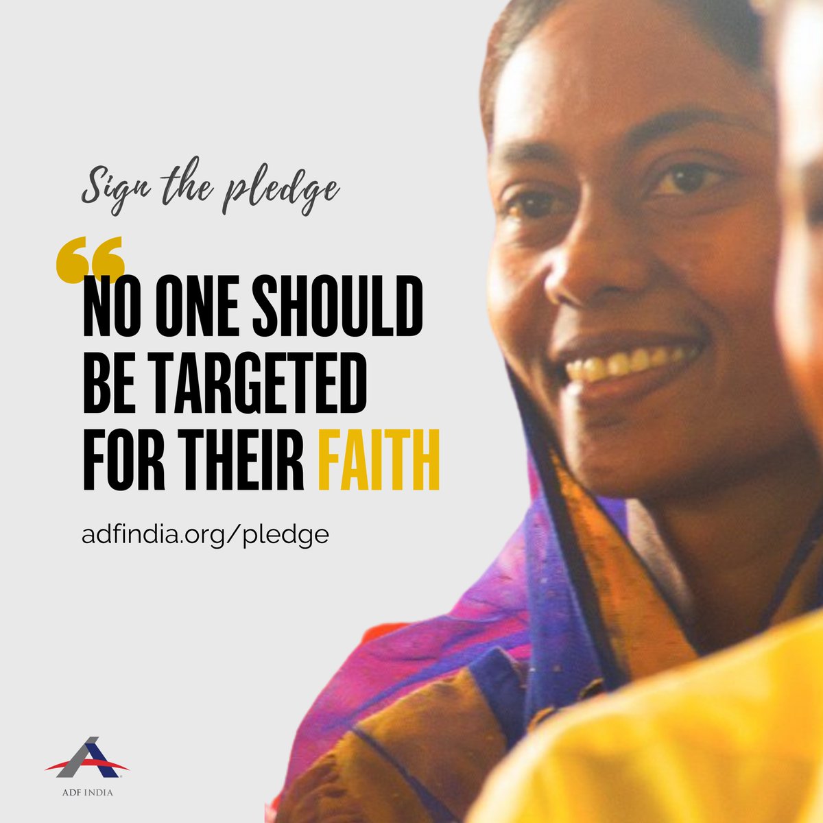 ADF_India's tweet photo. Before the weekend is over, take two minutes off your day to protect India’s rich tradition of religious harmony. #SignThePledge at https://t.co/4g1nt9VL7n. 

#TheyAreUs #ReligiousFreedom #FoRB #NoToViolence https://t.co/HfzgmXbDcI